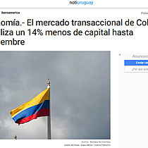 El mercado transaccional de Colombia moviliza un 14% menos de capital hasta septiembre